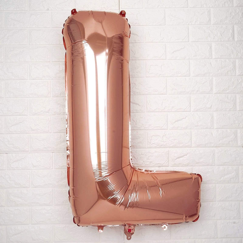 40" Mylar Foil Balloon - Rose Gold Letters