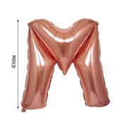 40" Mylar Foil Balloon - Rose Gold Letters