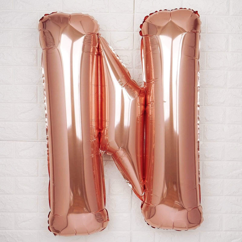 40" Mylar Foil Balloon - Rose Gold Letters