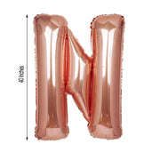 40" Mylar Foil Balloon - Rose Gold Letters