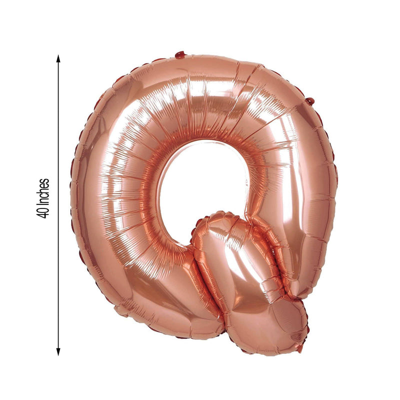 40" Mylar Foil Balloon - Rose Gold Letters