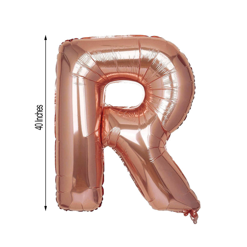 40" Mylar Foil Balloon - Rose Gold Letters