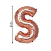 40" Mylar Foil Balloon - Rose Gold Letters