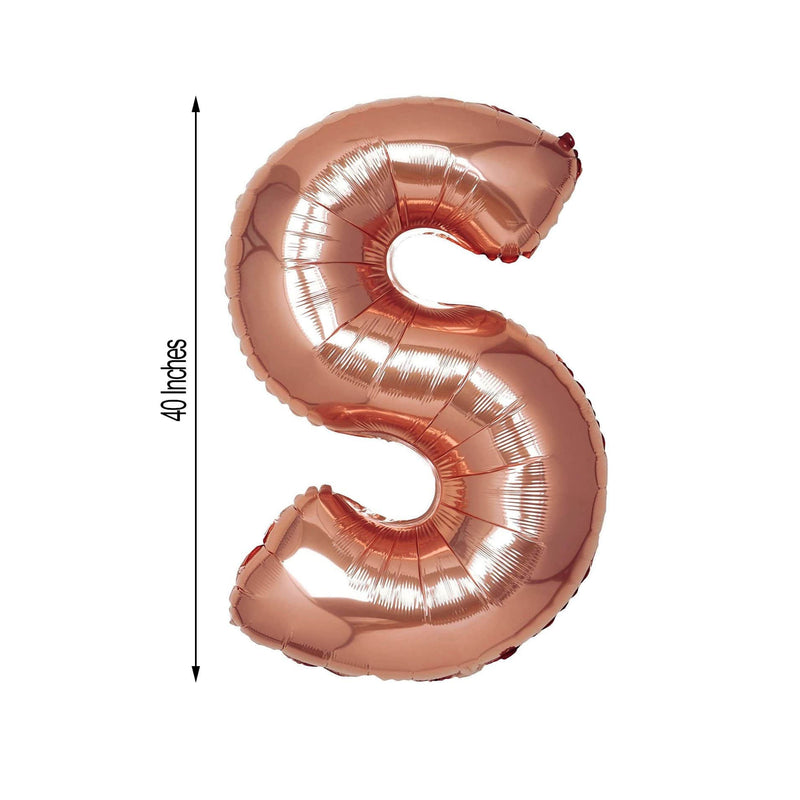 40" Mylar Foil Balloon - Rose Gold Letters