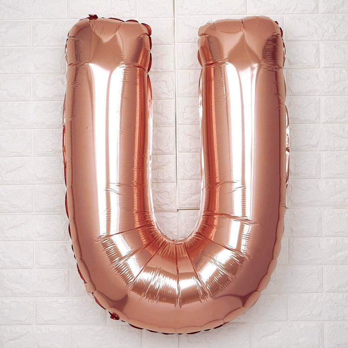 40" Mylar Foil Balloon - Rose Gold Letters