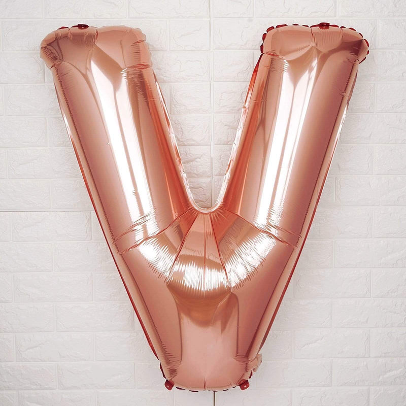 40" Mylar Foil Balloon - Rose Gold Letters