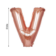 40" Mylar Foil Balloon - Rose Gold Letters