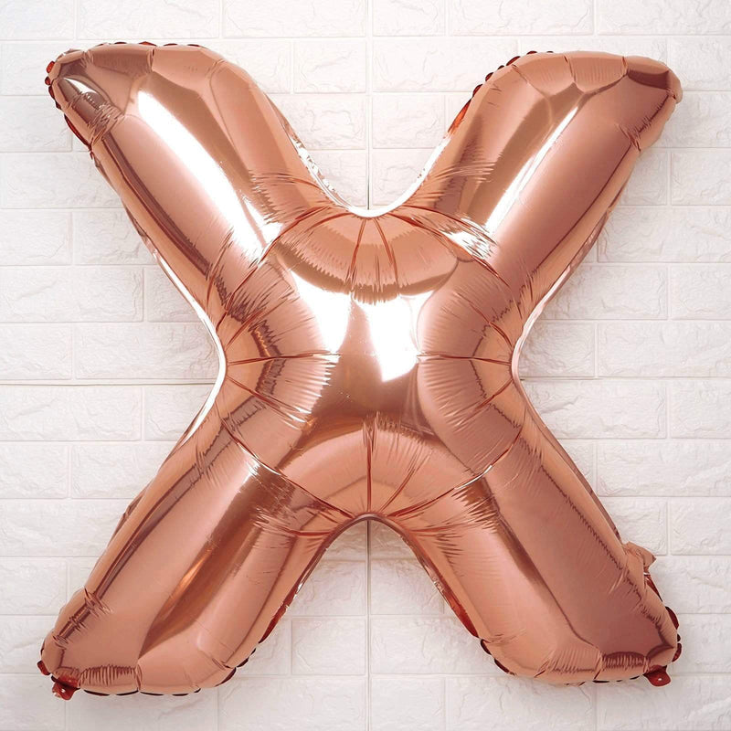 40" Mylar Foil Balloon - Rose Gold Letters
