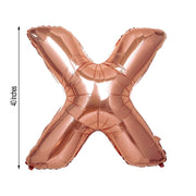 40" Mylar Foil Balloon - Rose Gold Letters
