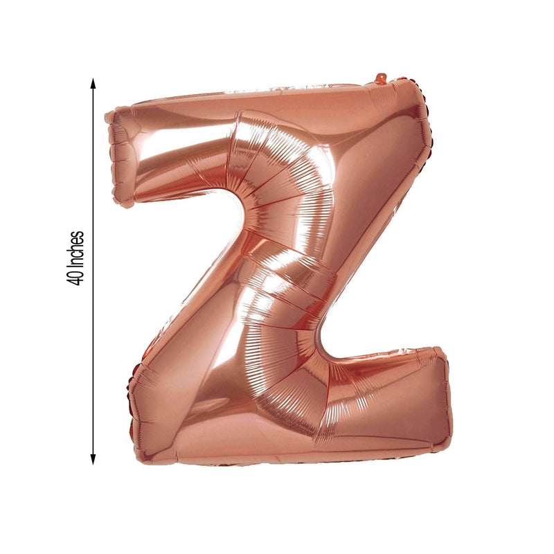 40" Mylar Foil Balloon - Rose Gold Letters