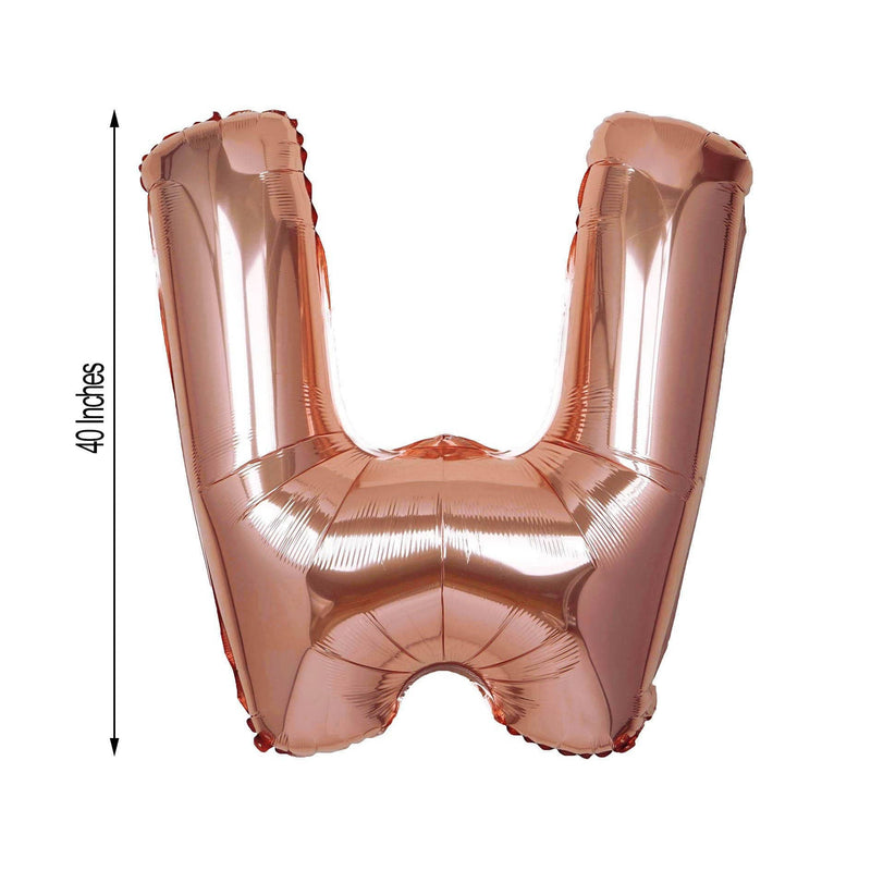 40" Mylar Foil Balloon - Rose Gold Letters