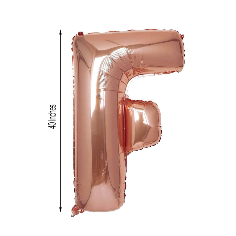 40" Mylar Foil Balloon - Rose Gold Letters