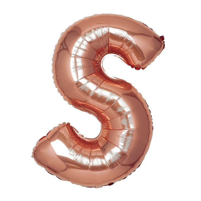 40" Mylar Foil Balloon - Rose Gold Letters BLOON_40RG_S