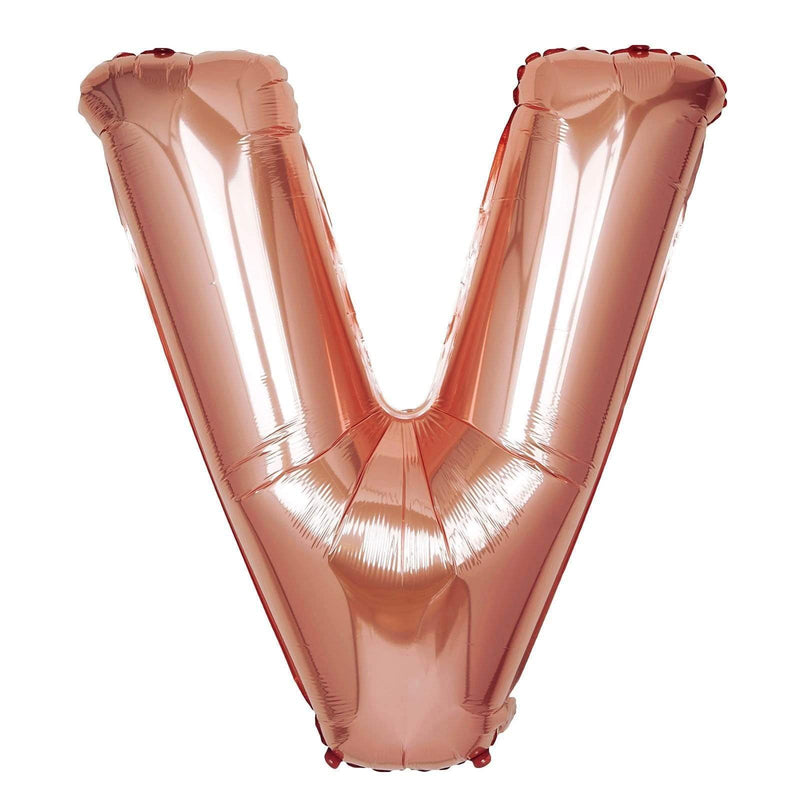40" Mylar Foil Balloon - Rose Gold Letters BLOON_40RG_V