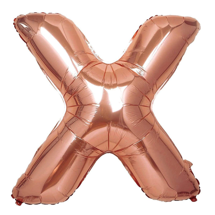 40" Mylar Foil Balloon - Rose Gold Letters BLOON_40RG_X
