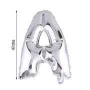 40" Mylar Foil Balloon - Silver Letters