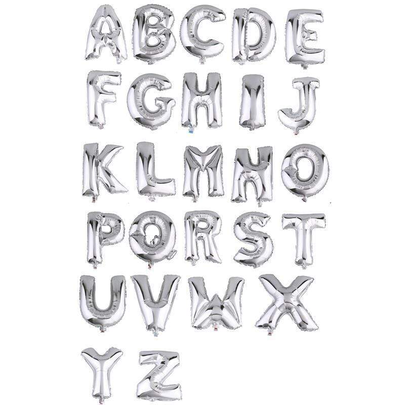 40" Mylar Foil Balloon - Silver Letters