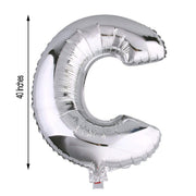 40" Mylar Foil Balloon - Silver Letters