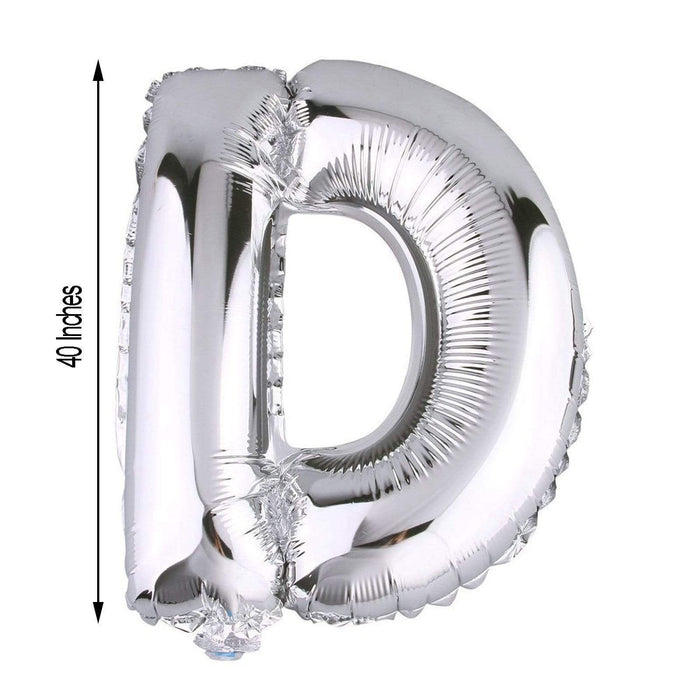 40" Mylar Foil Balloon - Silver Letters
