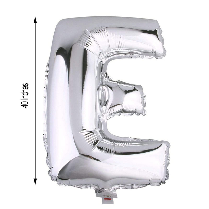 40" Mylar Foil Balloon - Silver Letters