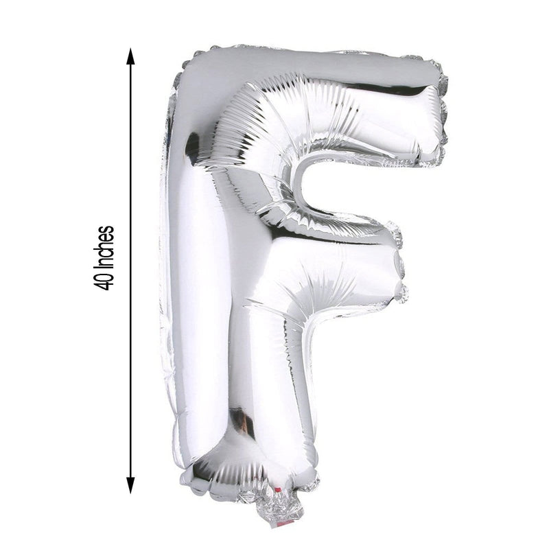 40" Mylar Foil Balloon - Silver Letters