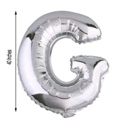 40" Mylar Foil Balloon - Silver Letters