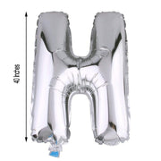 40" Mylar Foil Balloon - Silver Letters