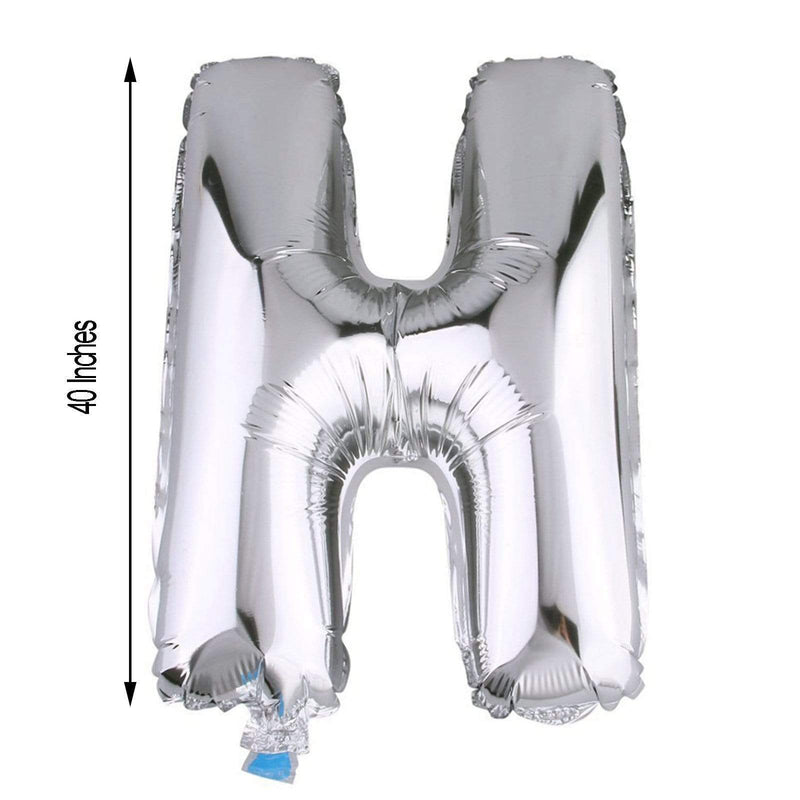 40" Mylar Foil Balloon - Silver Letters