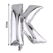 40" Mylar Foil Balloon - Silver Letters