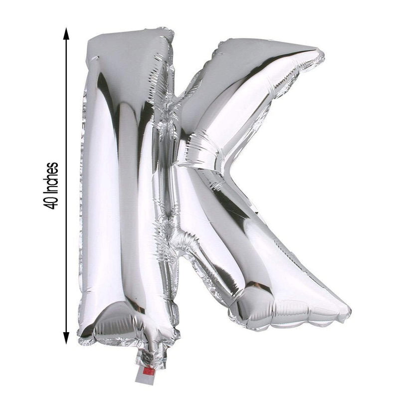 40" Mylar Foil Balloon - Silver Letters