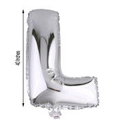 40" Mylar Foil Balloon - Silver Letters