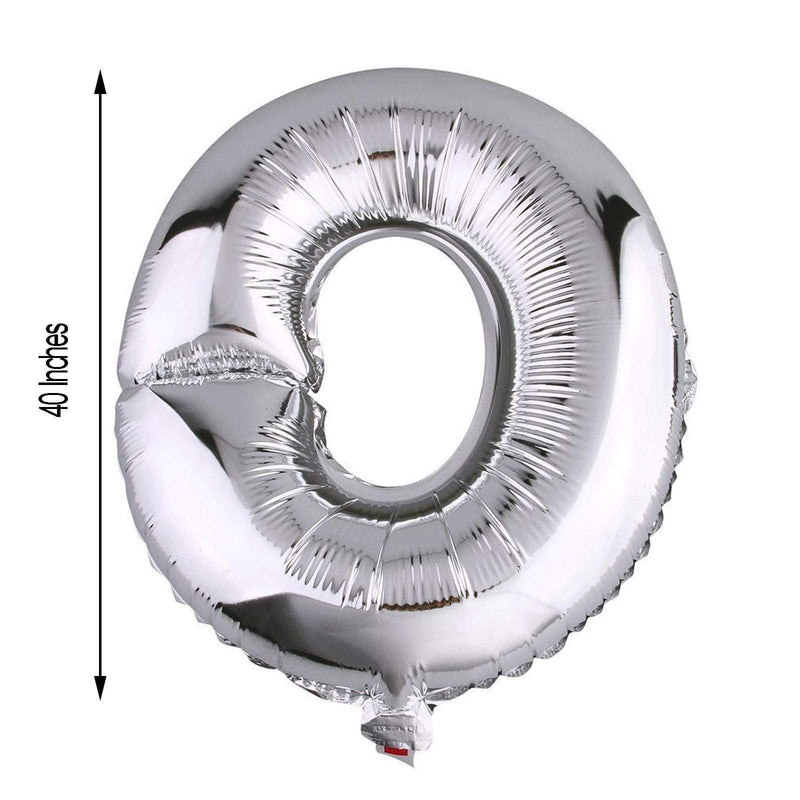 40" Mylar Foil Balloon - Silver Letters