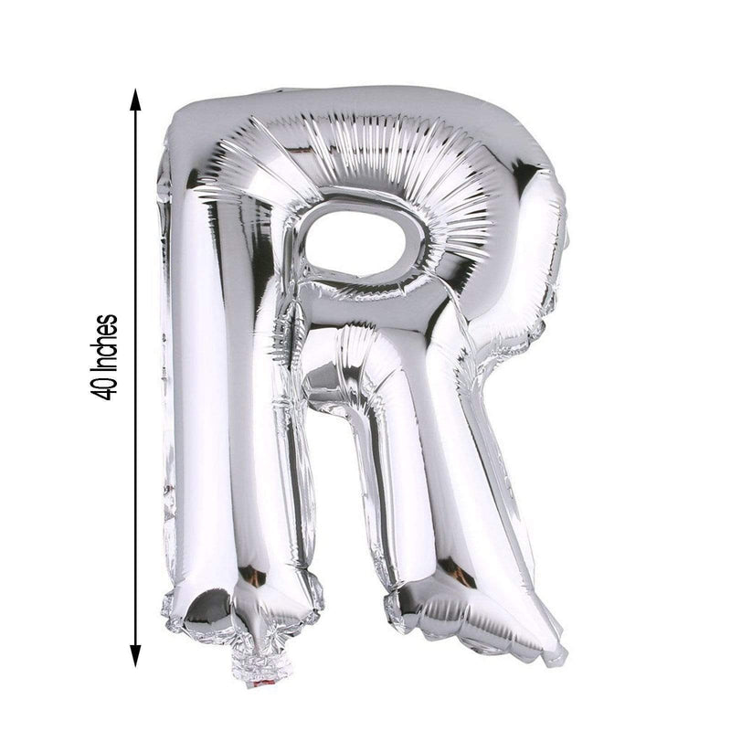 40" Mylar Foil Balloon - Silver Letters
