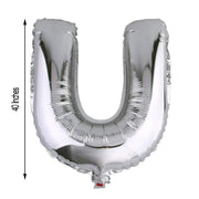 40" Mylar Foil Balloon - Silver Letters