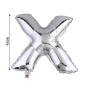 40" Mylar Foil Balloon - Silver Letters