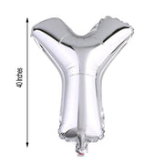 40" Mylar Foil Balloon - Silver Letters