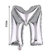 40" Mylar Foil Balloon - Silver Letters