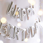 40" Mylar Foil Balloon - Silver Letters