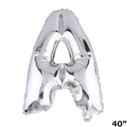 40" Mylar Foil Balloon - Silver Letters BLOON_40S_A