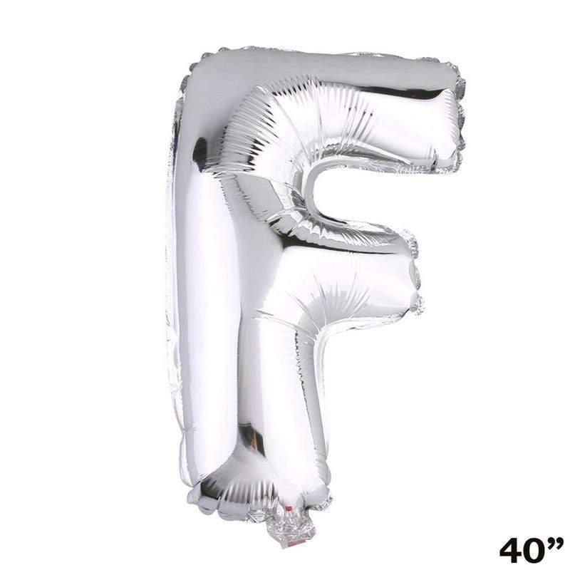 40" Mylar Foil Balloon - Silver Letters BLOON_40S_F