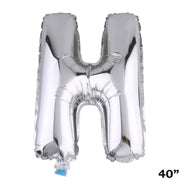 40" Mylar Foil Balloon - Silver Letters BLOON_40S_H