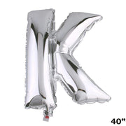 40" Mylar Foil Balloon - Silver Letters BLOON_40S_K