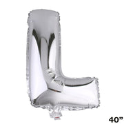 40" Mylar Foil Balloon - Silver Letters BLOON_40S_L