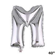 40" Mylar Foil Balloon - Silver Letters BLOON_40S_M
