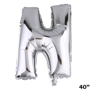 40" Mylar Foil Balloon - Silver Letters BLOON_40S_N