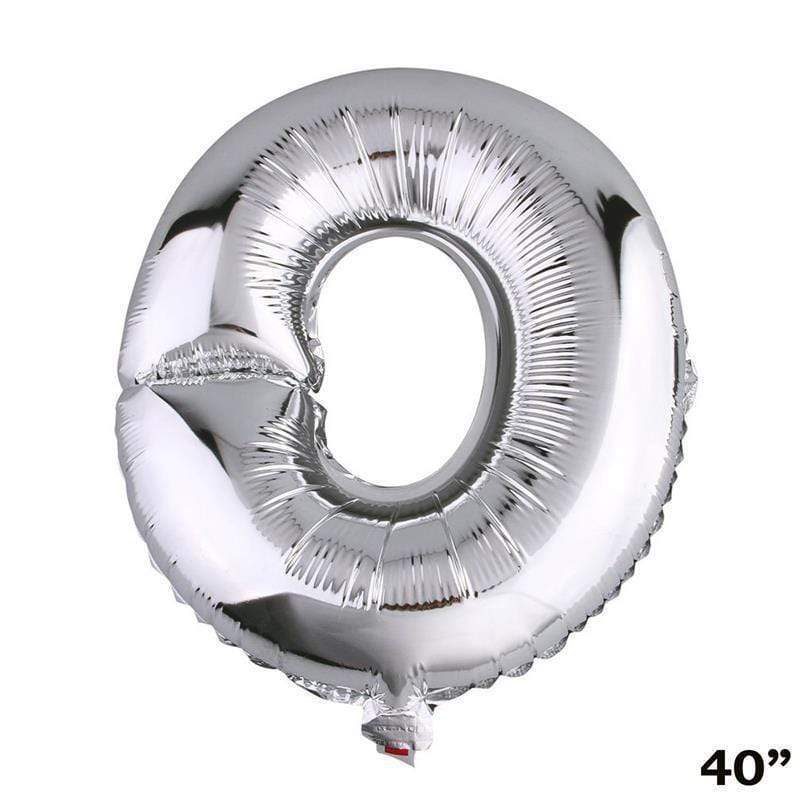 40" Mylar Foil Balloon - Silver Letters BLOON_40S_O