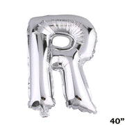 40" Mylar Foil Balloon - Silver Letters BLOON_40S_R