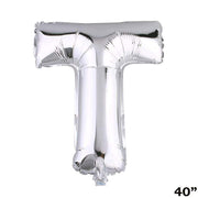 40" Mylar Foil Balloon - Silver Letters BLOON_40S_T