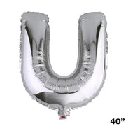 40" Mylar Foil Balloon - Silver Letters BLOON_40S_U