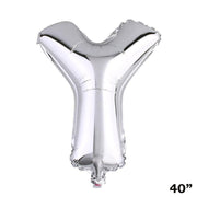 40" Mylar Foil Balloon - Silver Letters BLOON_40S_Y